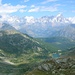 Monte Bianco, Dente del Gigante, Gran Jorasses e Lago d'Arpy dal Lago di Pietra Rossa