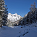 Aufstieg durchs frisch verschneite Val S-charl