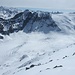 Combin de Corbassière - Blick auf den ersten Gletscherbruch des Glacier de Corbassière, dahinter Becca de la Lia und Tournelon Blanc