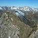 Gipfelaussicht nach Westen in die Silvretta zum Fluchthorn / Piz Fenga (3398,0m) und Piz Linard (3410,3m). 