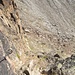 Rück- bzw. Tiefblick zum Einstieg des Klettersteigs