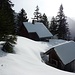 Spitztäle Jagdhütte, tief im Schnee