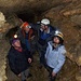 Gruppetto in sosta in una saletta della grotta Marelli