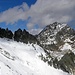 Nochmal Blick ubers Glödistörl, 2830m zum Roter Knopf, 3281m, die zweithöchste Gipfel des Schobergruppe