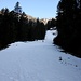 <b>Constato subito che la neve è molto pesante e non portante: sarà una faticaccia!<br />Seguo la pista di sci, non battuta, sfruttando in parte la lieve traccia lasciata dallo sciatore. </b>