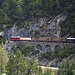 Güterzug vor der Einfahrt in den Fuegna-Tunnel