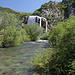 Am Slap Krčić/Topoljski buk (01.05.2012) - Blick flussaufwärts zum Wasserfall.