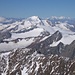 Aussicht vom Gipfel : Weisskugel und Bernina
