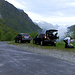 Ore 7:50 parcheggio alla Diga della Val d'Ambra Q600, pioggerella