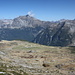 Panorama verso l'Alpe di Cava dalla Forcarella di Lago, al centro il Piz di Strega