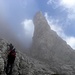 Im Aufstieg zum Burgstall-Castelliere(2260m), in den wunderschonen Sextner Dolomiten. Die Atmosphäre ist mystisch, die Wolken waren den wichtigsten Akteuren...