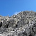 Letzen Metern  zur wunderschoner Sextner Rotwand, oder Croda Rossa di Sesto, 2936m, mit Gipfelkreuz.