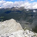 Cima Wurzbach, 2675m und Kreuzbergpass oder Passo Montecroce, 1636m, zwischen Val di Sesto-links und Val di Padola-rechts, Karnischer Alpen im Hintergrund.