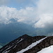Gipfelpanorama Federispitz - viele Wolken