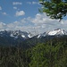 Richtung Brunnenkopfhäuser, Geierköpfe li. und Scheinbergspitze