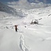 Spurarbeit auf dem Plateau der Kleinen Fanes Alpe.