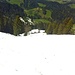 Steiler Aufstieg über die Weiden am Schafberg