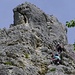 Kletterer kurz unterhalb des Eigerturm-Gipfels