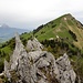 das Wetter passabel - der Blick über die Felsen zum Buochserhorn herrlich