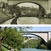 1930 wurde die nach den Plänen von Ingenieur Robert Maillart parallel zur roten Eisenbahnbrücke erstellte Lorrainebrücke eröffnet. Mit der vierten Hochbrücke erhielt das Lorrainequartier endlich eine direkte Verbindung mit der Stadt. Zuvor mussten Fussgänger und Fuhrwerke im Kasten der roten Brücke die Aare überqueren. Die doppelspurige Eisenbahnbrücke wurde 1941 durch den vierspurigen Lorrainehaldeviadukt ersetzt. [20]<br /><br />Das links im Bild sichtbare <a href="http://www.aareheim.ch/app/details.php" rel="nofollow">Aareheim</a> der Pfadi existiert immer noch, ist auf der heutigen Aufnahme hinter den Bäumen aber nur schwach erkennbar. 