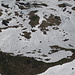 Close up auf "fliessende" Altschneefelder in der Elisalp.