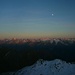 Die Ötztaler Alpen im letzten Abendlicht.