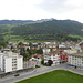 Blick aus unserem Hotelzimmer auf die Stadt Ilanz