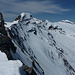 Blick vom Grat zum Zapporthorn, Stabi und Rheinquellhorn