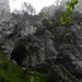 Höhle vor der Schlüsselstelle am "dritten Weg"