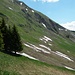Der Weg zur Tritt (1878m), mit wenigen kleinen Schneefeldern