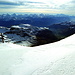 Gipfelaussicht vom Balmhorn ins Wallis und zum Mont Blanc.