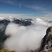 Blick von der Kaserjochspitze zum zurück zum Schlössl