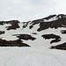 Die nordseitigen Schneehänge garantieren einen äusserst zügigen Abstieg (in meinen Fall ziemlich genau in der Mitte des Bildes)