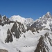 Mont Blanc und Grandes Jorasses. Links Grand Golliat