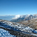 Les Diablerets et au loin le massif du Mont-Blanc