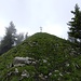 Der Gipfel des Hirschberg - bei solchem Wetter ein schmieriges Etwas aus Schlamm und Schafskötteln