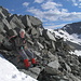 Rast auf  dem Jungpass