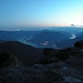 Nach Sonnenuntergang Blick Richtung Como und Luganersee