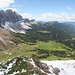 Panorama vom Zendleser Kofel auf die Geislergruppe und ins Vilnöser Tal