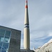 Diese Schweizer Rakete auf dem Säntis ist von weitem sichtbar. 