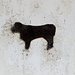 der schwarze Stier, als Symbol an der Hauswand