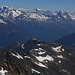 Aussicht vom Piz Gannaretsch (3039,6m) nach Nordosten zum Glarner Kantonshöhepunkt Tödi - Piz Russein (3614m). Rechts davon sind Bifertensock / Piz Durschin (3419m) und Cavistrau Grond (3252m). Alle drei Berge sind grossartige Aussichtspunkte mit sehr schönen Aufstiegsrouten.