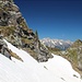 im Abstieg vom Schiedeck mit dem größten zu bewältigenden Schneefeld