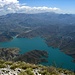 Bovilla Lake, from the summit of Gamnit Mountain. The lake is artificial, and not shown on many maps.