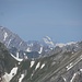 Blick ins Lechquellengebirge. Links eine der Ruitelspitzen