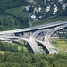 ungewohnter Blick auf das Autobahnkreuz bei Brunau