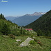 Il Pizzo di Claro visto dall'Alp d'Aiàn