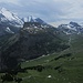 Balmhorn, Altels, Rinderhorn, Daubenhorn (ganz hinten), Roter Totz und Steghorn, vorne in der Mitte das Gällihore