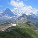 Eiger, Mönch und Jungfrau, davor Tschuggen und Lauberhorn