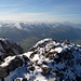 Blick vom Wildhuser Schafberg 2373m über den Vorgipfel zu den Churfirsten